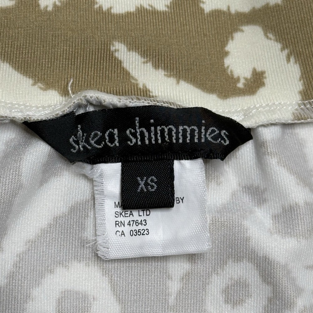 Skea Shimmies Women's Size XS Ski Pullover Tan/Cream Abstract Pattern Mock Zip - Picture 7 of 11